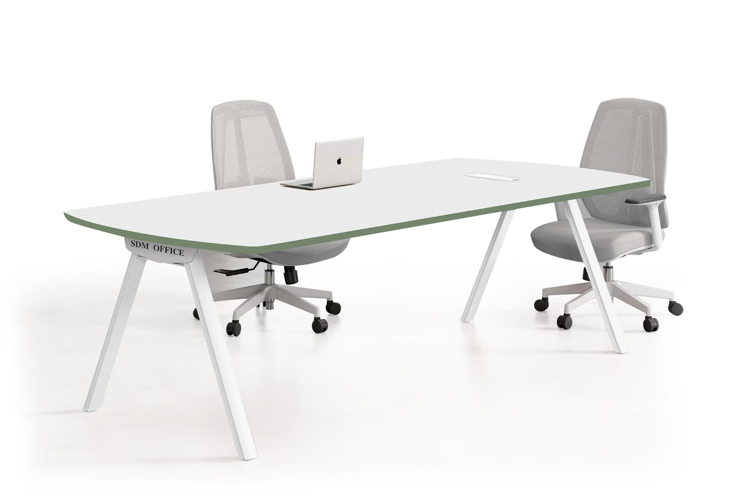 طاولة اجتماعات مصنّعة حسب الطلب – تصنيع محلي من لوح خشبي مضغوط بواجهة ميلامين / 10605 - الصورة 2