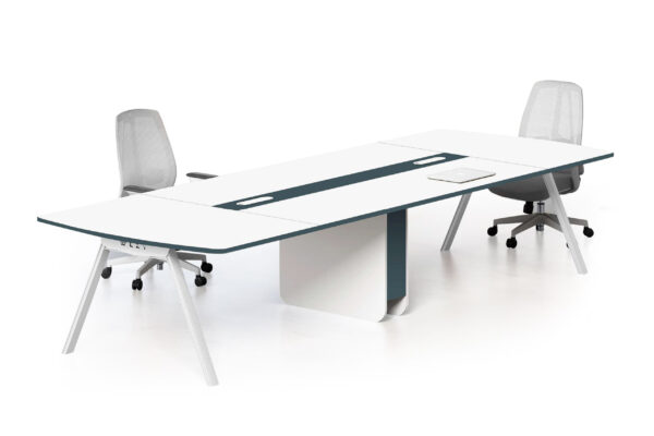 طاولة اجتماعات مصممة حسب الطلب – تصنيع محلي مع لوح شيبورد مطلي بالميلامين / 10603