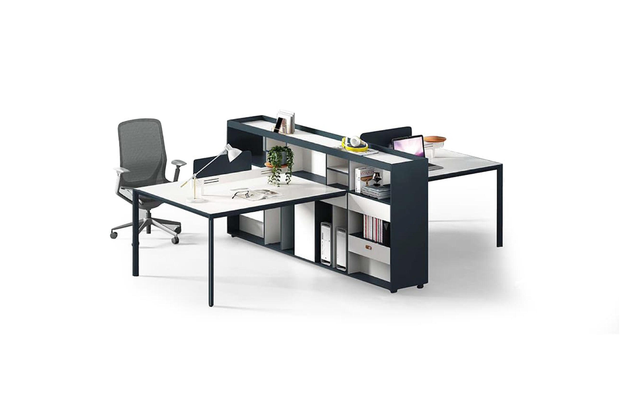 محطة عمل مكتبية – مُصنّعة حسب الطلب من مصنع رويا للأثاث المكتبي 1023 - الصورة 2